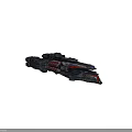 Futuristic Cosmic Spaceship With Metallic Gray Red Exterior And Intricate Engine Structure