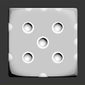 White Dice As Practical Living Supplies With Round Dots And Smooth Surface For Daily Use