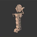 Industrial Mechanical Equipment Featuring Circular Rotor and Vertical Frame Structure