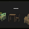 Traditional Wooden Dining Table Set With Classic Chairs And Carved Design Details