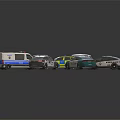 Various Toy Police Vehicles With Different Models And Colors