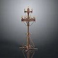 Classic Metal Candelabra With Intricate Stand Design And Multiple Candle Holders