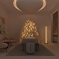 Luxury SPA Sauna Experience With Relaxing Massage Bed Warm Lighting And Natural Stone Design Environment