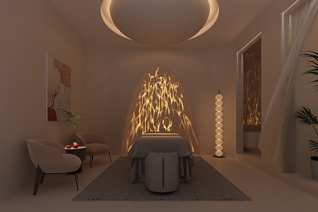 The quiet SPA simulation beauty room 3d model