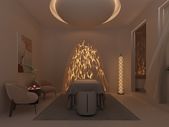 The quiet SPA simulation beauty room 3d model