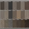 Various Wooden Flooring Samples Featuring Different Colors Textures And Herringbone Patterns 3d model