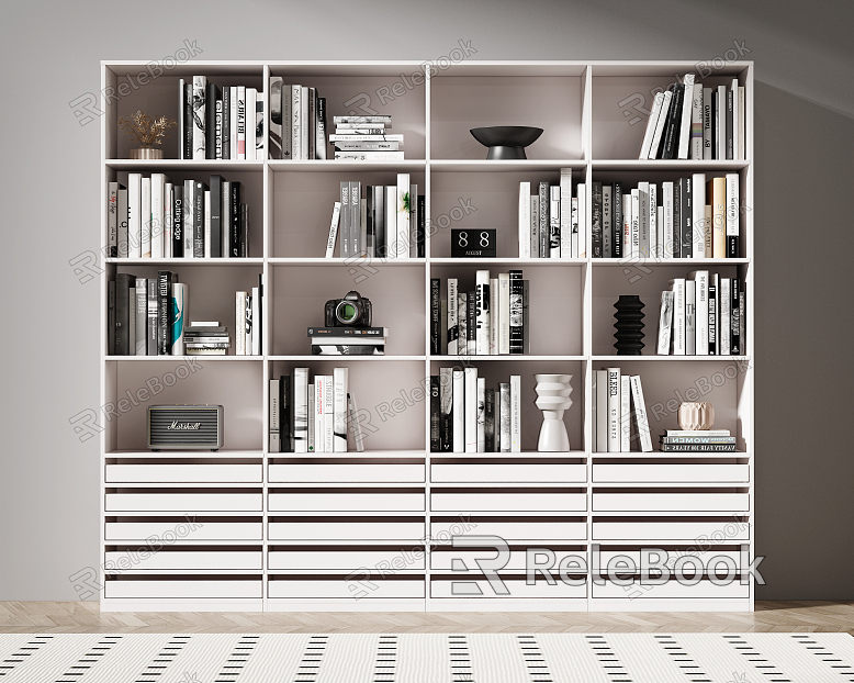 Modern bookcase model