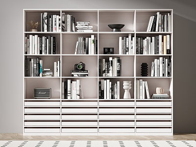 Modern bookcase model