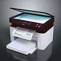 Multifunction Electronic Printer With Scanner Control Panel And Paper Tray For Document Output