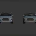 Two Blue Cars With One Featuring Cracked Windshield And Smooth Exterior Design