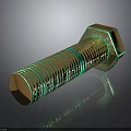 Durable Shiny Metallic Hardware Tool Bolt With Hexagonal Head And Threaded Shaft