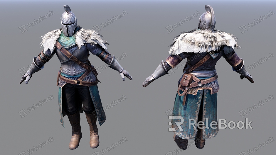 Modern game character armor warrior model