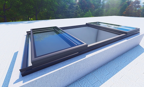 Villa lighting well translation skylight 3d model