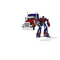 Red And Blue Robot Figure With Detailed Mechanical Structure In Standing Pose 3d model