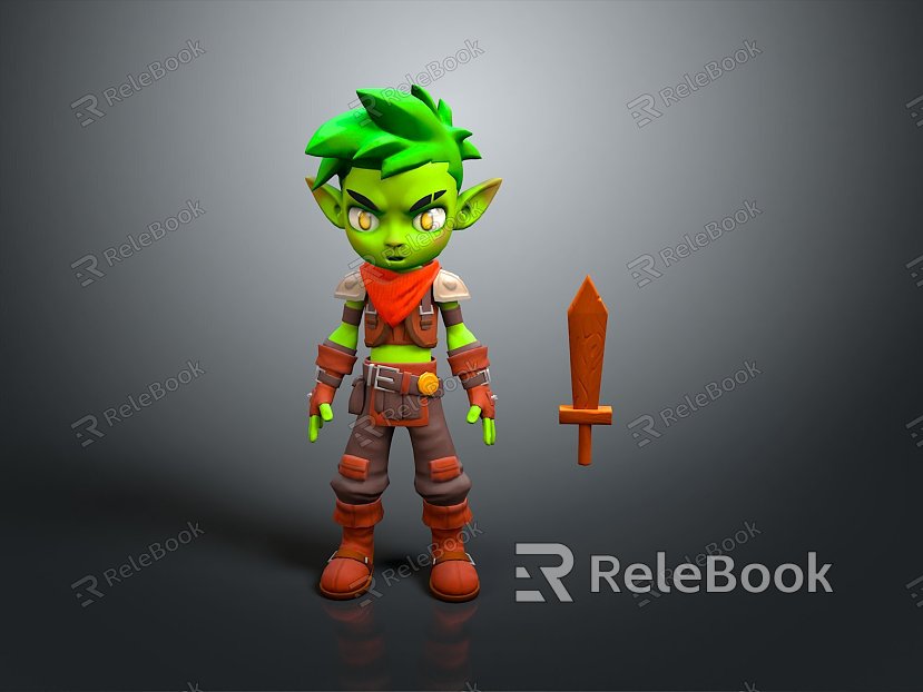 Goblin Female Orc Monster Anime Monster Anime Character Small Monster Small Monster Small Monster model