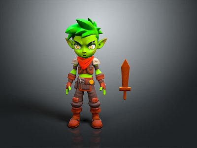 Goblin Female Orc Monster Anime Monster Anime Character Small Monster Small Monster Small Monster 3d model