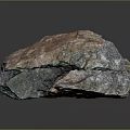 Natural Stone Material With Rustic Brown And Gray Textured Surface
