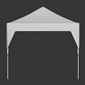 White Outdoor Canopy Furniture with Square Shape Metal Poles for Garden Use