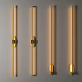 Modern Golden Metal Slim Wall Lamps With LED Lighting For Decorative Design