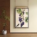 Modern metal rod decorative painting 3d model