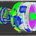 Jet engine CFM567B engine jet engine aircraft engine aircraft engine turbofan 3d model