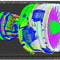 Jet engine CFM56 CFM567B engine jet engine aircraft engine aircraft engine turbofan 3d model