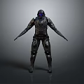 Futuristic Warrior Character In Advanced Armored Suit With Helmet Design