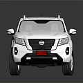 White Nissan Pickup Truck With Sunroof And Side View Design