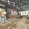Trendy Digital Lifestyle Products Retail Store With Display Shelves And Product Displays