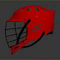 Red Weapon Helmet With Black Face Mask And Protective Design For Safety Use