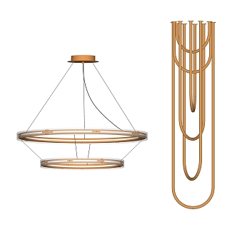 Modern Chandelier Metal Chandelier Combination Living Room Chandelier 3d model