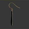 Delicate Black Cat Shaped Earrings With Daisy Flowers And Gold Hooks