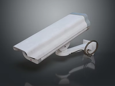 Outdoor Security Camera With Weatherproof Housing And Sturdy Mounted Bracket Design 3d model