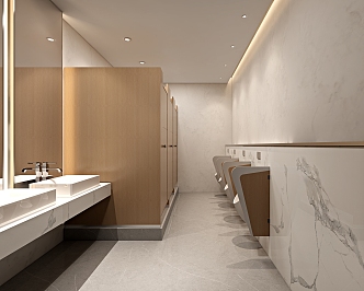 modern public toilet 3d model