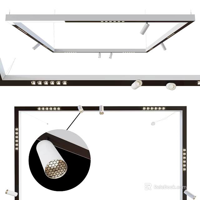 LED Recessed Ceiling Downlights And Adjustable Spotlights For Modern Home Lighting Design 3d model 