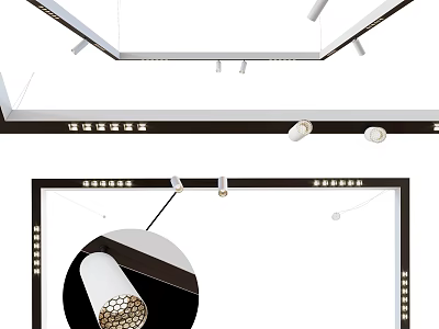 LED Recessed Ceiling Downlights And Adjustable Spotlights For Modern Home Lighting Design 3d model
