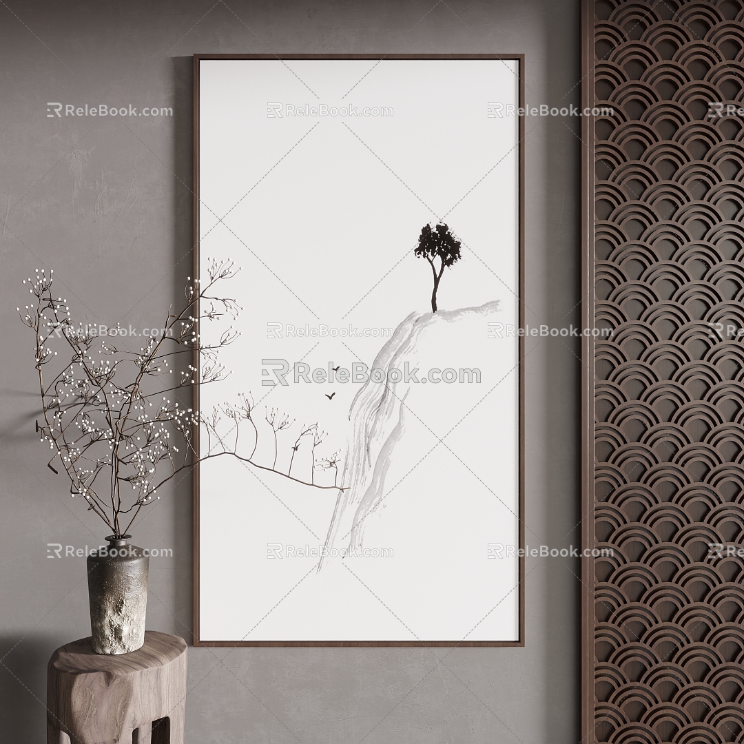 New Chinese Decorative Painting 3d model