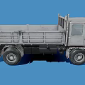 UN Marked Gray Flatbed Truck Featuring Military Style Exterior Design