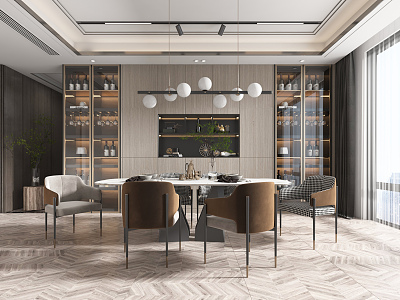 Light Luxury Restaurant 3d model