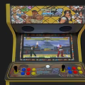 Retro game machine street cabinet 3d model