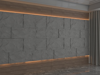 Modern background wall 3d model