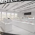 Modern Beauty Store Interior With White Display Counters And Moisturizing Products 3d model
