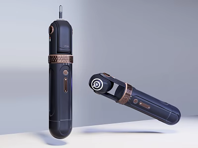 Two Modern Handheld Industrial Equipment With Black Design And Metal Accents For Use 3d model