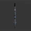 Futuristic Sci-Fi Weapon Featuring Blue Metallic Finish and Advanced Tactical Design 3d model