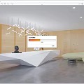 Modern Front Desk Front Office Front Desk Reception Desk Rest Area 3d model