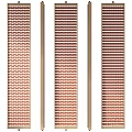 Elegant Vertical Wall Decor with Woven Texture Brown Beige and Metal Frames