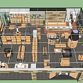 Modern Clothing Store Interior With Mannequins Shelves And Display Stands Open Layout And Bright Lighting