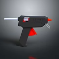 Black And Red Household Hot Glue Gun With Metal Nozzle And Hanging Hook