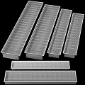Metal Air Conditioner Vents With Grille Design In Various Sizes For Home Office
