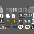 Public Facility Identification Signs For Restrooms Disabled Access And Family Areas